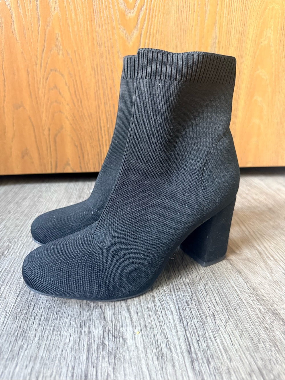 MIA Women's Black Knit Sock Ankle Boots